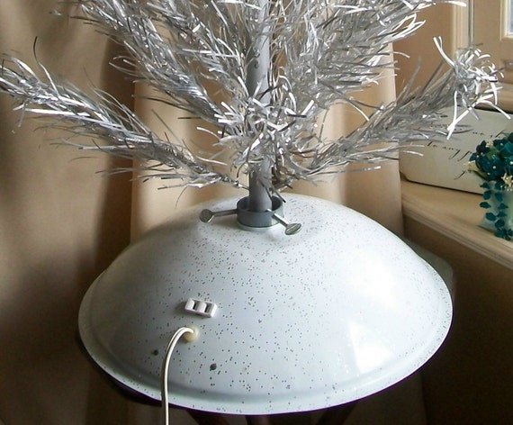 retro white revolving aluminum christmas tree stand with retro white revolving aluminum christmas tree stand with
