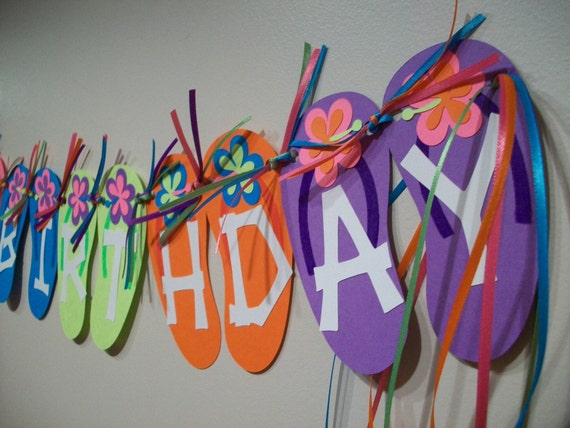 Flip Flop Birthday Banner