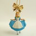 Alice In Wonderland Necklace with gold bow charm great for theme tea party