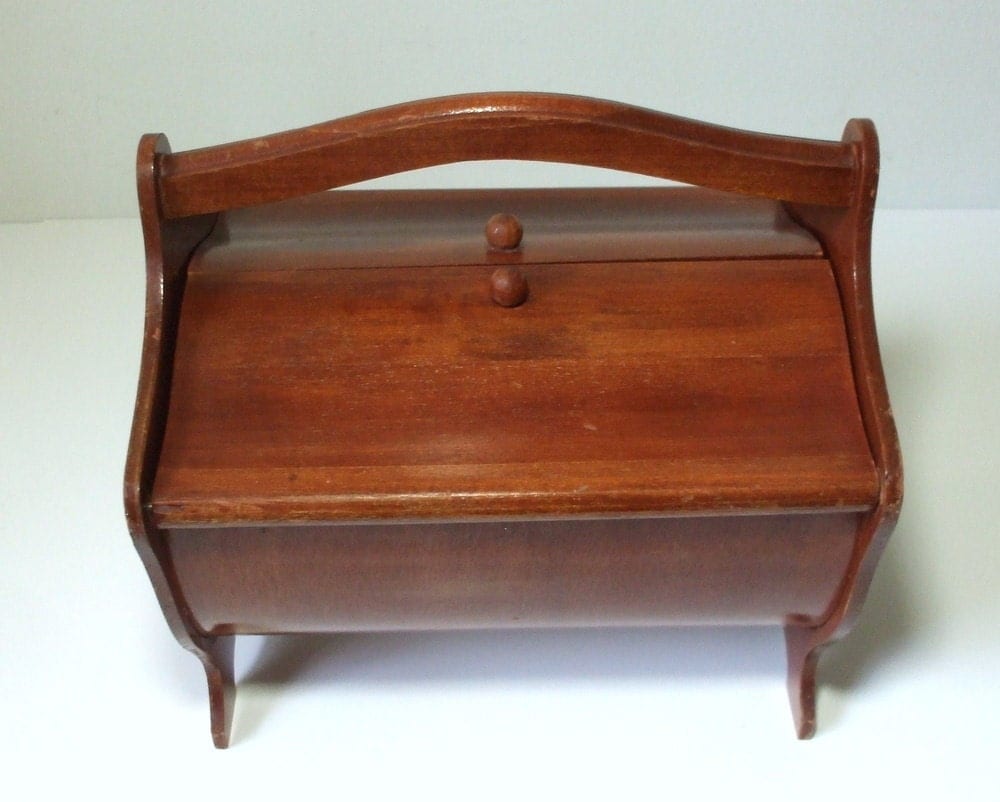 Vintage Wooden Sewing Box By 2BoredBunnies On Etsy   Il Fullxfull.250349410 