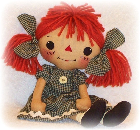 Baby Cloth Rag Doll PDF Sewing Pattern Dress by DollsAndDaydreams