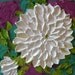 Summer Sale Original Oil on Canvas White Dahlia Wedding Floral Jan Ironside