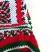 Vintage Crochet Afghan Blanket 1970s Bright Holiday Colors Acrylic Christmas Winter Season Gift Under 25 USD