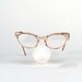 Vintage Cat Eye Glasses Woman's Aluminum 1950s 1960s Pale Copper Color Optical USA Super Cool 5 1/2 Price Under 60 (D)