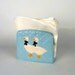 Vintage Ceramic Napkin holder / Porcelain ceramic glaze / Duck napkin holder / Powder blue Ducks decoration Quilted design 5.5 x 6.5 x 3