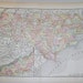 Vintage 1899 State Map of North Carolina Colored Map