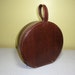 Vintage Luggage Hat Box Travel Display Storage Brown Faux Reptile