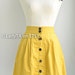 60's Style Short Full Skirt in Yellow, Short Skirt, Mini Skirt, Vintage look, Yellow Skirt