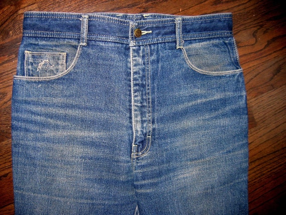 Men's 1980's JORDACHE Denim 5 Pocket Jeans. Size 34 L.