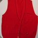 Vintage 60's Sweater Vest Men's. V-Neck Pullover. Van Heusen. Rockabilly, Elvis Costello, Dick Van Dyke, Mad Men. Red Size L.