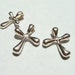 Sterling Silver Cross Charms Three on Etsy