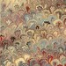 Marbled paper bookbinding American 1980s hand marbled.