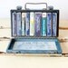 Vintage First Aid-Blue-Doctor-Nurse-Rustic-Metal Box