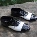 two tone black and white mens dress shoes