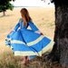 Vintage 1900s Maxi PRAIRIE Dress ML - Romantic - Country Wedding - CALICO Print - full skirt