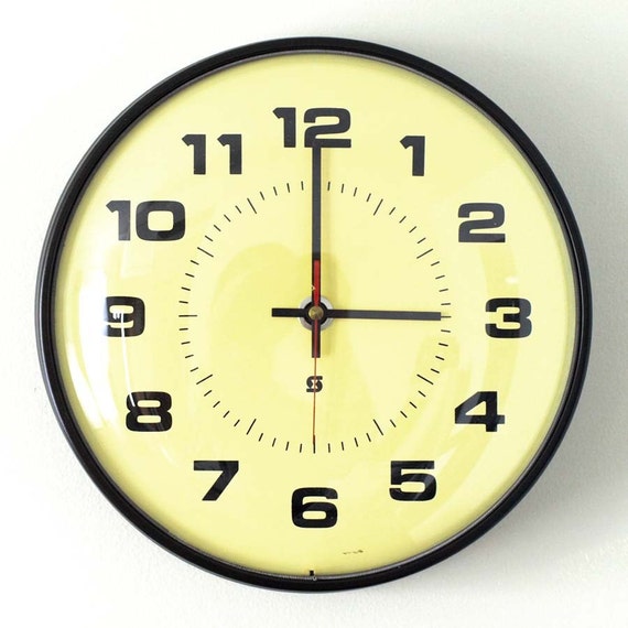 vintage school wall clock.