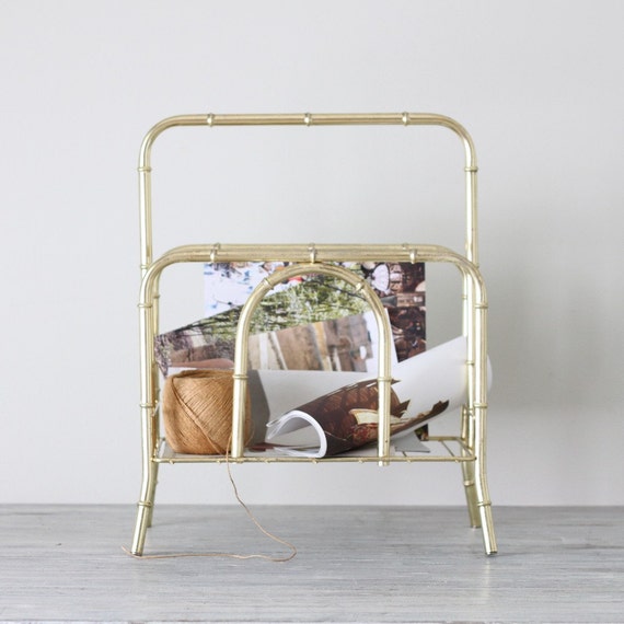 bamboo styled magazine rack