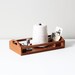 vintage teak desktop tray / divided desk storage