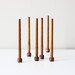 vintage bobbin spool set / industrial factory spindles