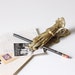 large vintage brass hand clip
