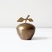 vintage brass apple dish
