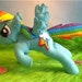 LAST ONE mlp rainbow dash horse plush ornament - ready to ship