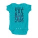 NEW - Humorous I Pooped My Pants Design Turquoise Blue Baby Onesie Bodysuit in Newborn, 6 Months, 12 Months or 18 Months
