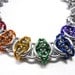 Gay Pride bracelet, Rainbow bracelet, Chainmaille, Celtic Visions weave