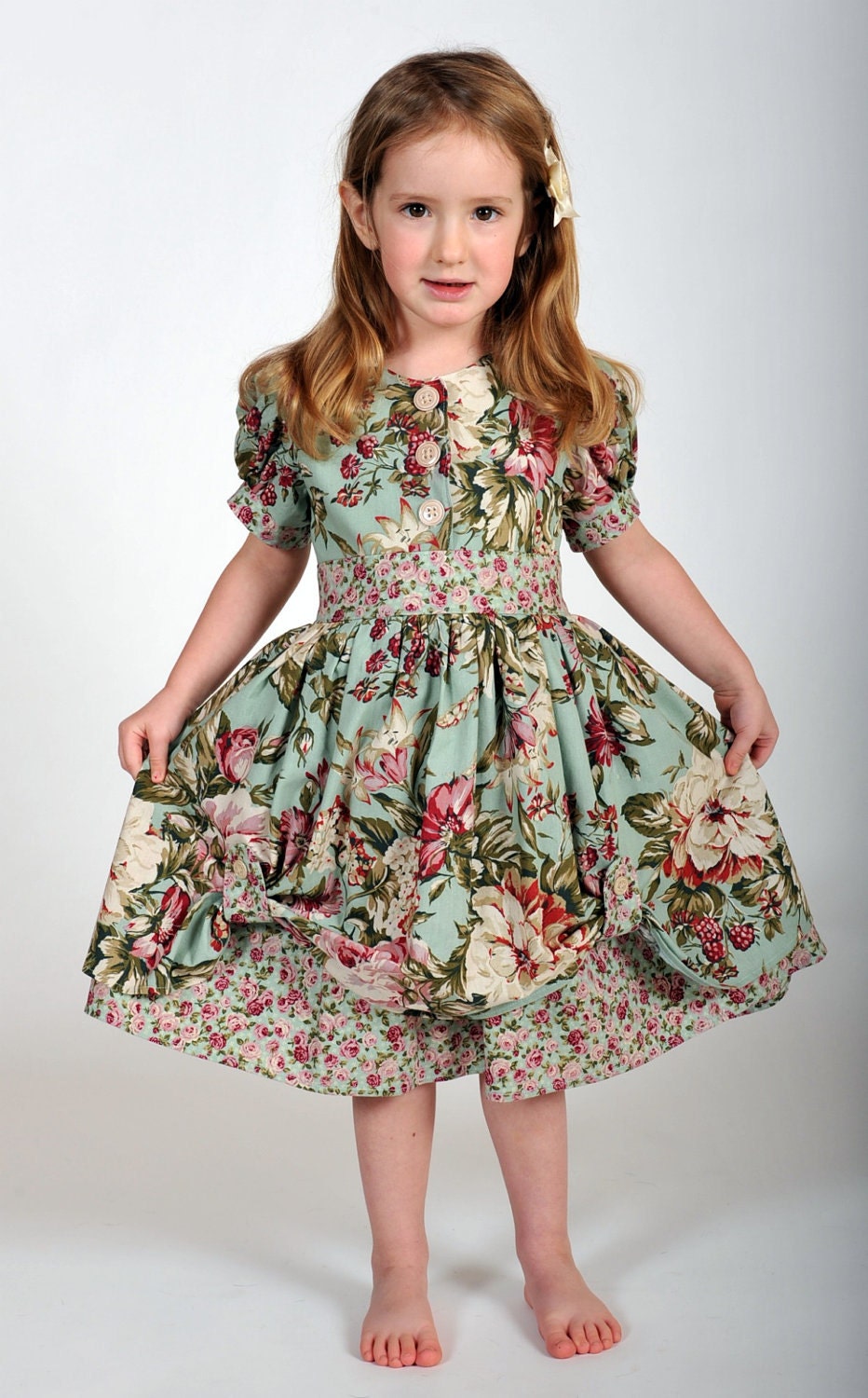 Girls Vintage-Inspired Dress Easter Dress Children Clothing