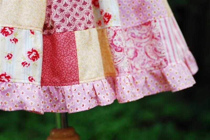 Girl's Patchwork Quilt Skirt...Handmade Pink Patchwork