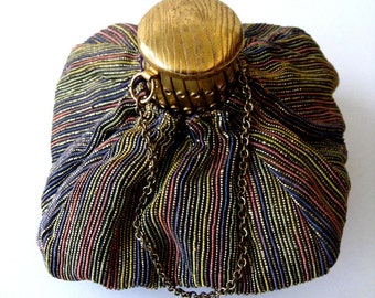 Vintage Accordian Purse Vintage Cloth Bag
