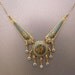 Vintage Enameled Necklace with Rhinestone Dangles