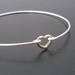 Heart Bracelet, Sterling Silver Bangle Band, Bridesmaid Jewelry, Bridesmaid Wedding Jewelry, Bridal Party, Bridesmaid Gift Bracelets