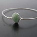 African Emerald Bracelet - Sterling Silver Bangle - Genuine GemStone, Emerald Jewelry, Thin, Delicate Emerald Bangle Bracelet