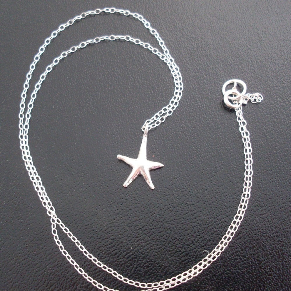Large Sea Star Necklace in Yellow