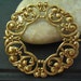 1 PC highly detailed Victorian style ornate round framework Oxidized Brass