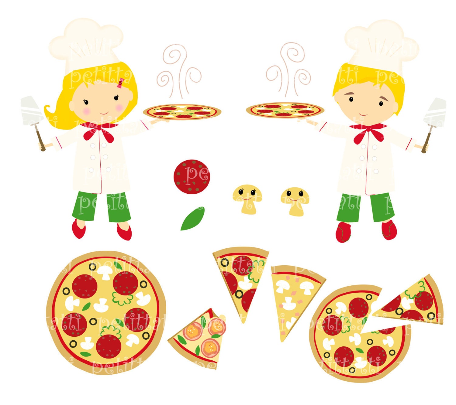 clipart pizza toppings - photo #27
