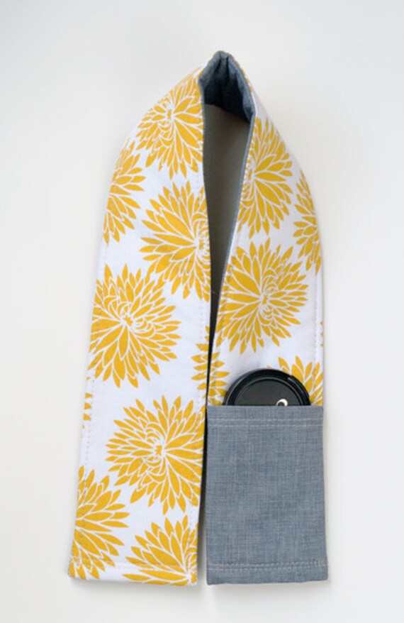 DSLR / SLR Camera Strap Cover with Lens Cap Pocket by LBGstudio