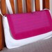 Crossbody clutch in organic fabrics. Pink and white. 100% made in Italy. Eco friendly bag. Discount