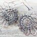 Unique Smoky Quartz Earrings - Asymmetric Wire Wrapped Copper Spiral with Gray Natural Smokey Rock Quartz Beads - gemstone wirework jewelry
