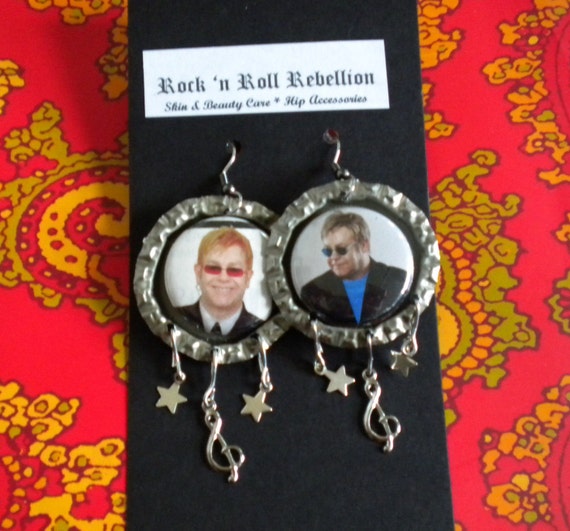 Elton John Earrings by RocknRoll4ever on Etsy