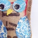 Owl -Upcycled Coffee Sack- Jack the Owl - red, white, and blue