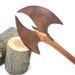 Reserved - Wooden Hair Stick - Hair Axe - Oakenshield - Mohagony and Black Walnut - No 83