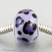 Purple Leopard Spots Large Hole Charm Bead, Handmade, fits European Charm Bracelets