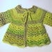 Handmade Baby Sweater in shades of Green