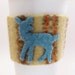 Felted Wool Coffee Sleeve- Aqua Deer