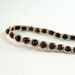 Garnet Stacking Bracelet - Natural Hemp Macrame Bracelet, Red Stone Beads