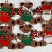 Vintage Christmas Bear Ornaments Set of 6 Bears