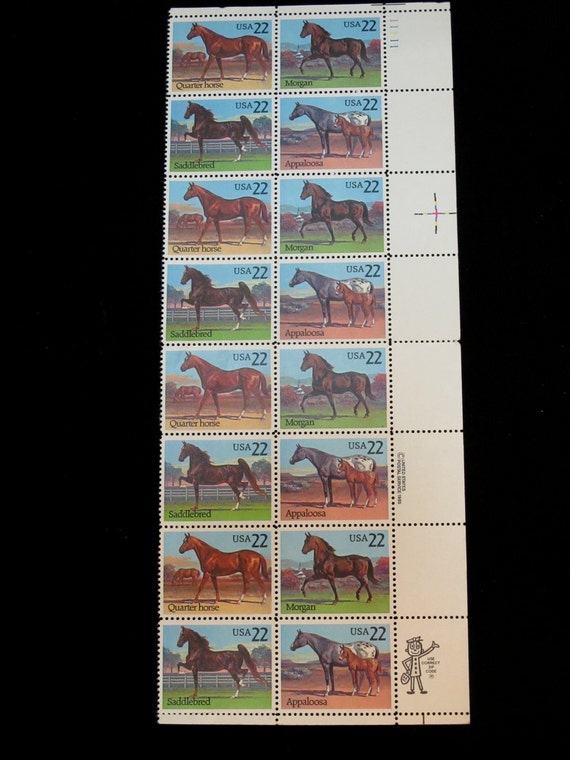 Horse Postage Stamps 22cent