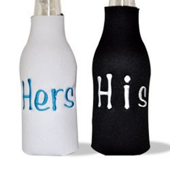 Personalized Monogrammed Zippered Beer Bottle Koozie We
